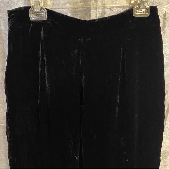 Massimo Dutti SZ 8 GUC, non stretch baggy crushed velvet trousers, side zip - Picture 5 of 14